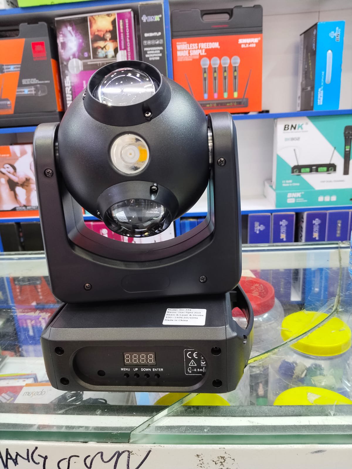 100W Starlight LED Mini Moving Head Stage Light with Laser & Strobe Effects