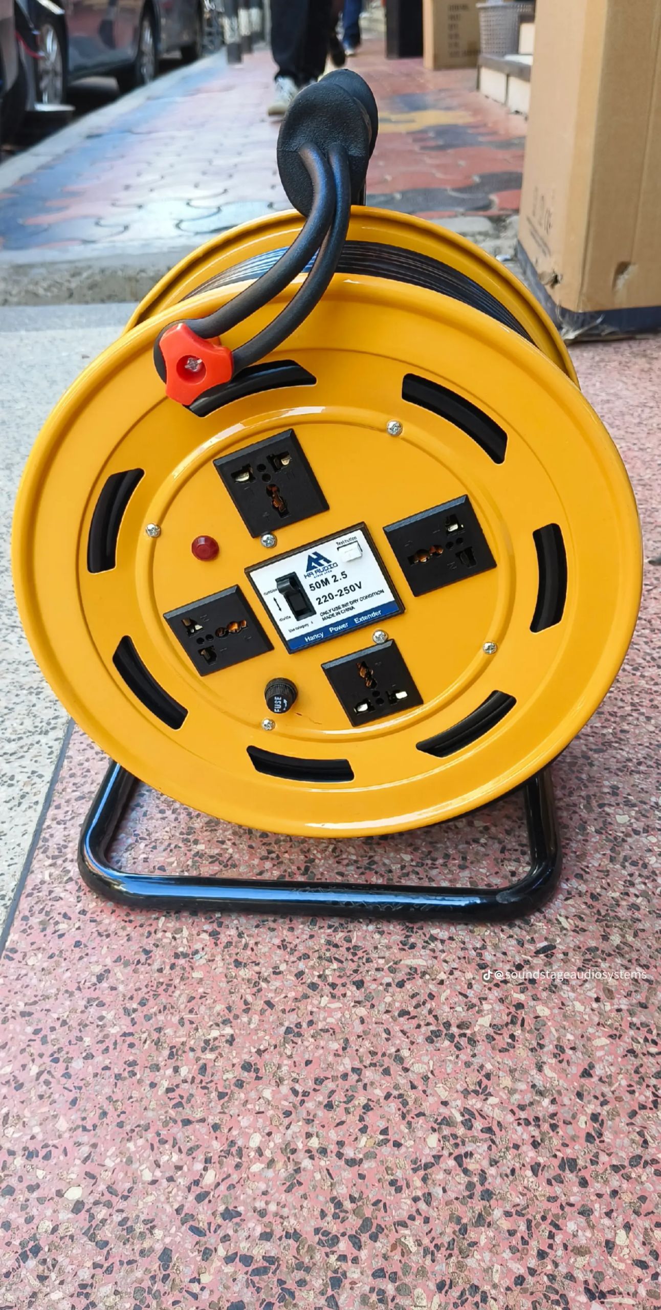 50M 2.5mm Heavy Duty Power Extension Cable Reel