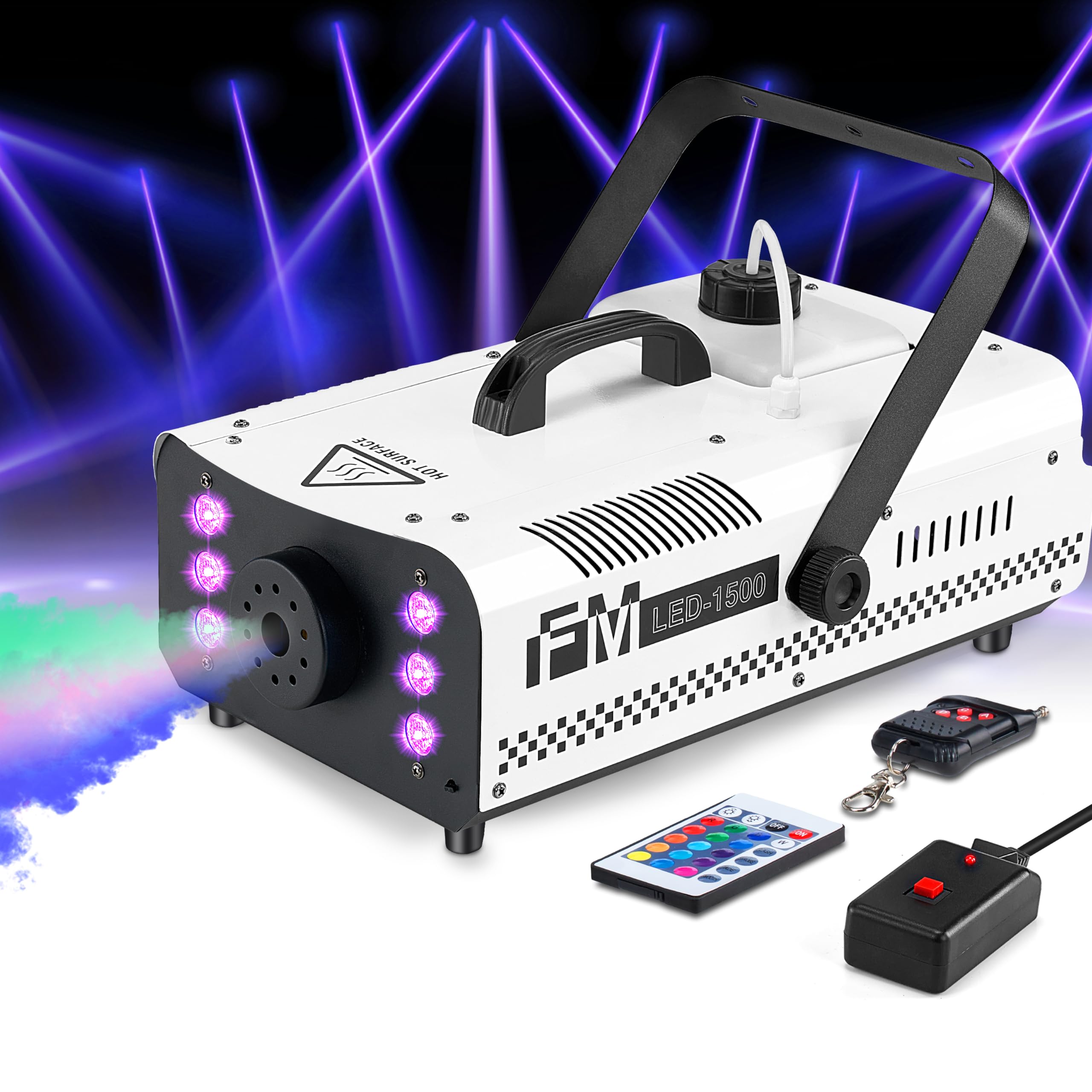 Fog Machine 1500 Watt with 6 LED Lights