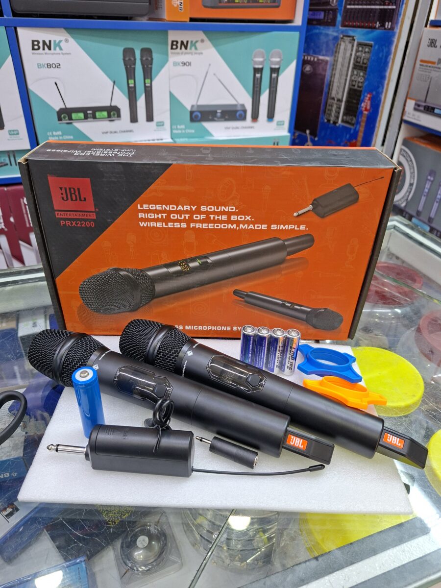 JBL PRX2200 Dual Wireless Microphone System | UHF Handheld Mic Set